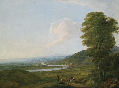 Rheinpanorama bei Wiesbaden um 1790 von Unbekannt Unbekannt